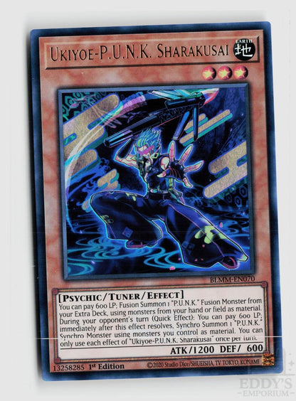 Ukiyoe-P.U.N.K. Sharakusai BLMM-EN070 Battles of Legend: Monster Mayhem Yu-Gi-Oh 1st Edition NM