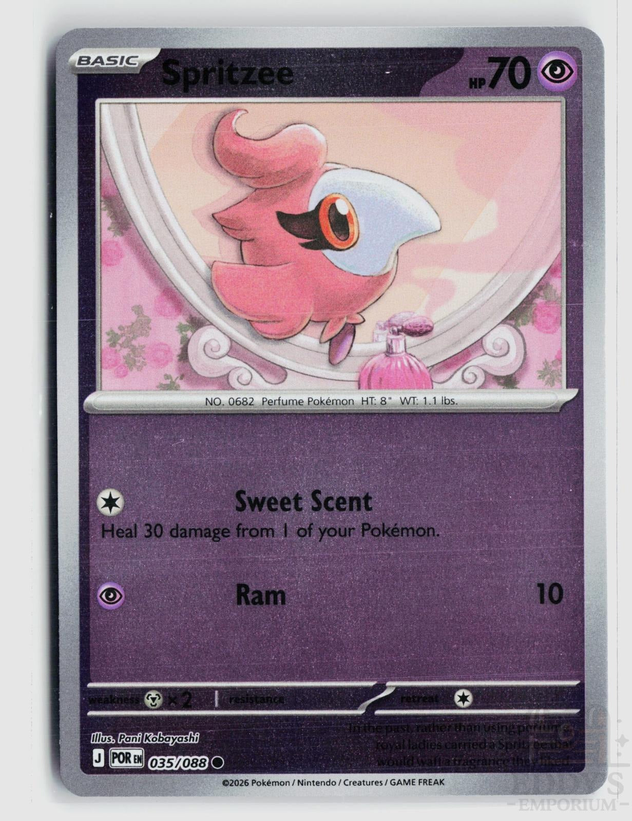 Spritzee 035/088 Perfect Order Pokemon Reverse Holo
