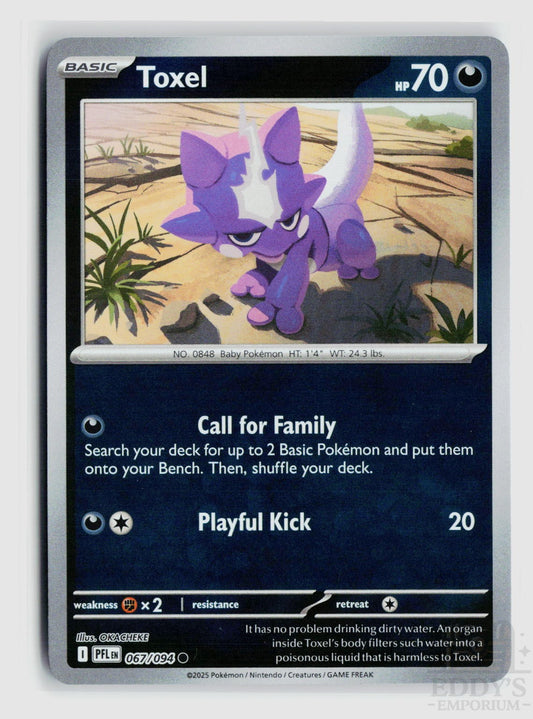 Toxel 067/094 Phantasmal Flames Pokemon Reverse Holo
