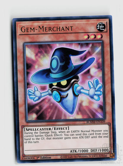 Gem-Merchant BLMM-EN109 Battles of Legend: Monster Mayhem Yu-Gi-Oh 1st Edition NM