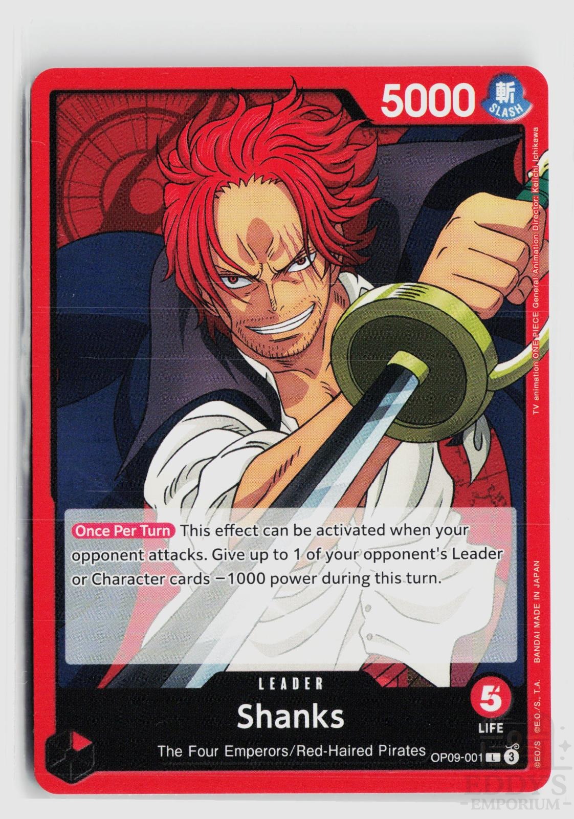Shanks (001) OP09-001 Emperors in the New World One Piece Leader