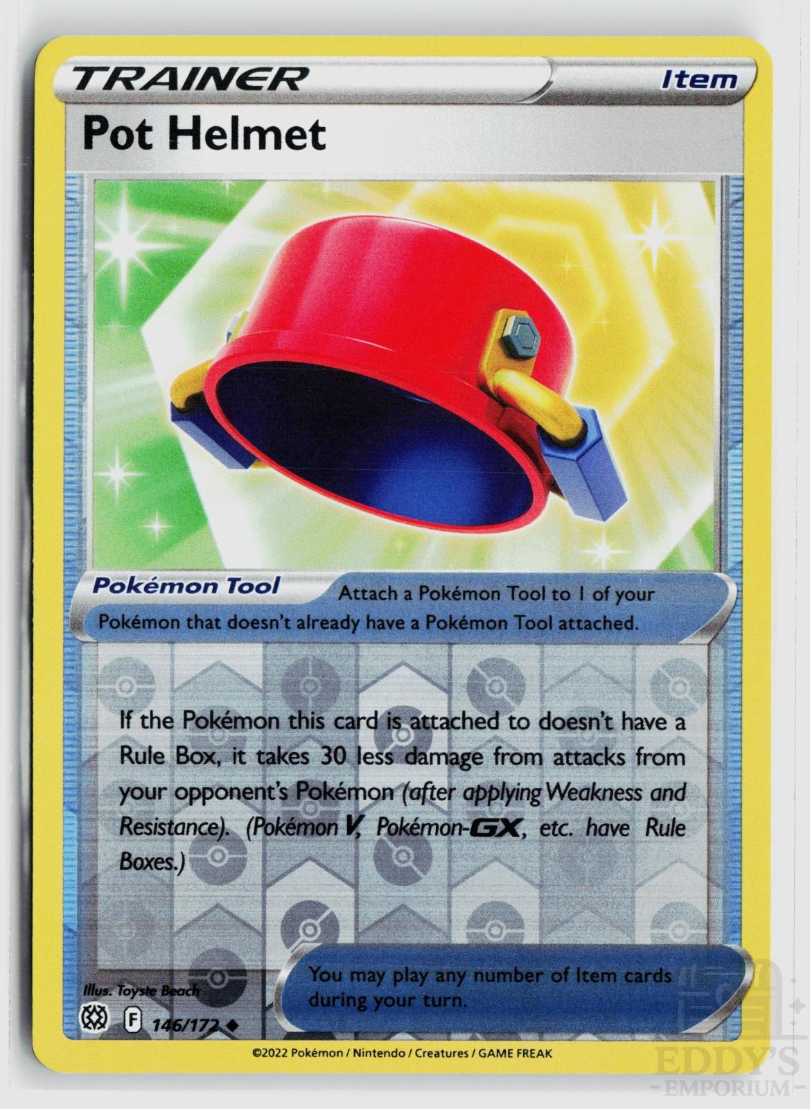 Pot Helmet 146/172 Brilliant Stars Pokemon Reverse Holo Uncommon NM