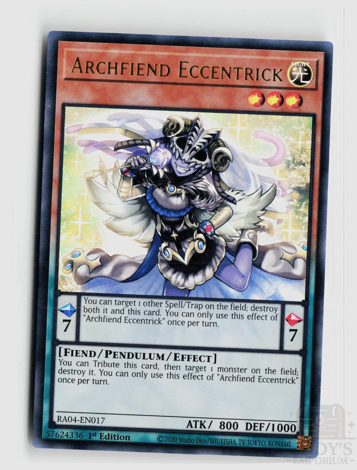 Archfiend Eccentrick (UR) RA04-EN017 Quarter Century Stampede Yu-Gi-Oh 1st Edition NM