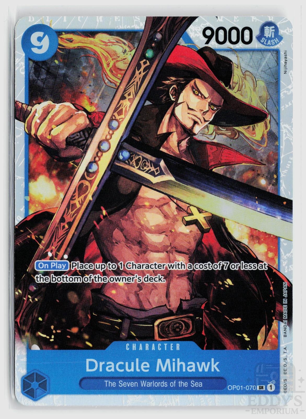 Dracule Mihawk (Reprint) OP01-070 Premium Booster -The Best- One Piece Foil