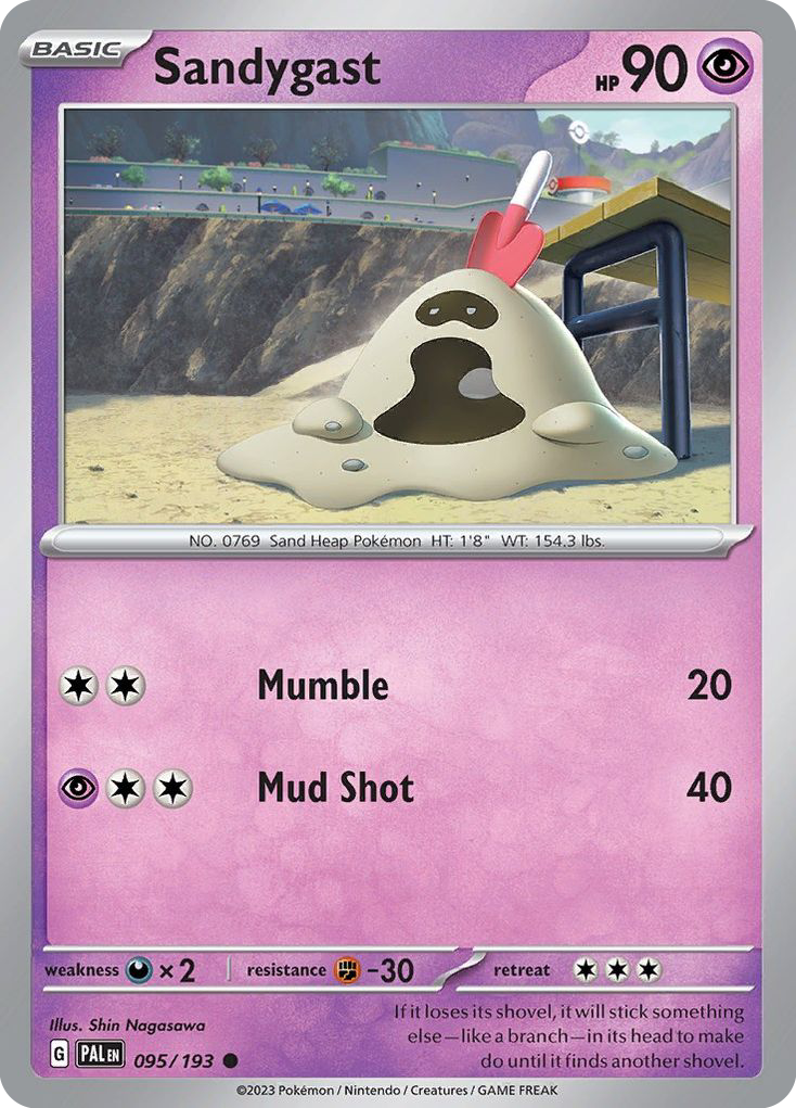Sandygast 095/193 Paldea Evolved Pokemon Reverse Holo Common NM