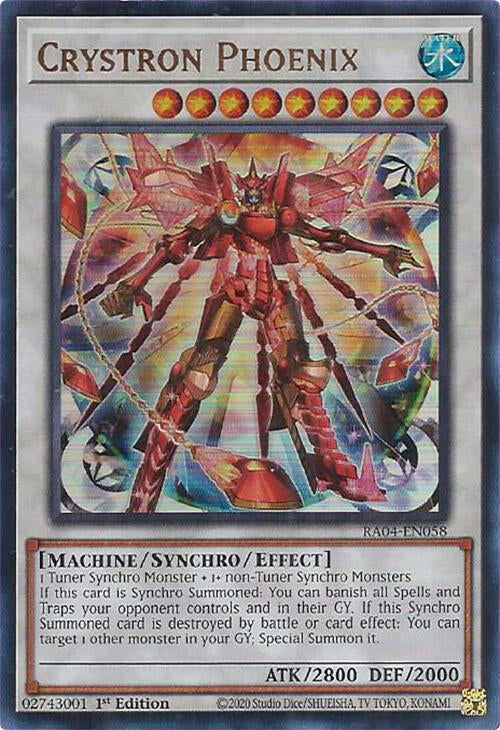 Crystron Phoenix (UR) RA04-EN058 Quarter Century Stampede Yu-Gi-Oh 1st Edition NM