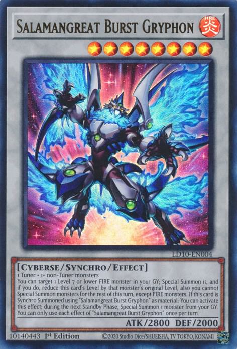 Salamangreat Burst Gryphon LD10-EN004 Legendary Duelists: Soulburning Volcano Yu-Gi-Oh 1st Edition NM