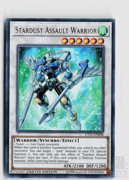 Stardust Assault Warrior CT15-EN008 2018 Mega-Tins Yu-Gi-Oh Limited NM