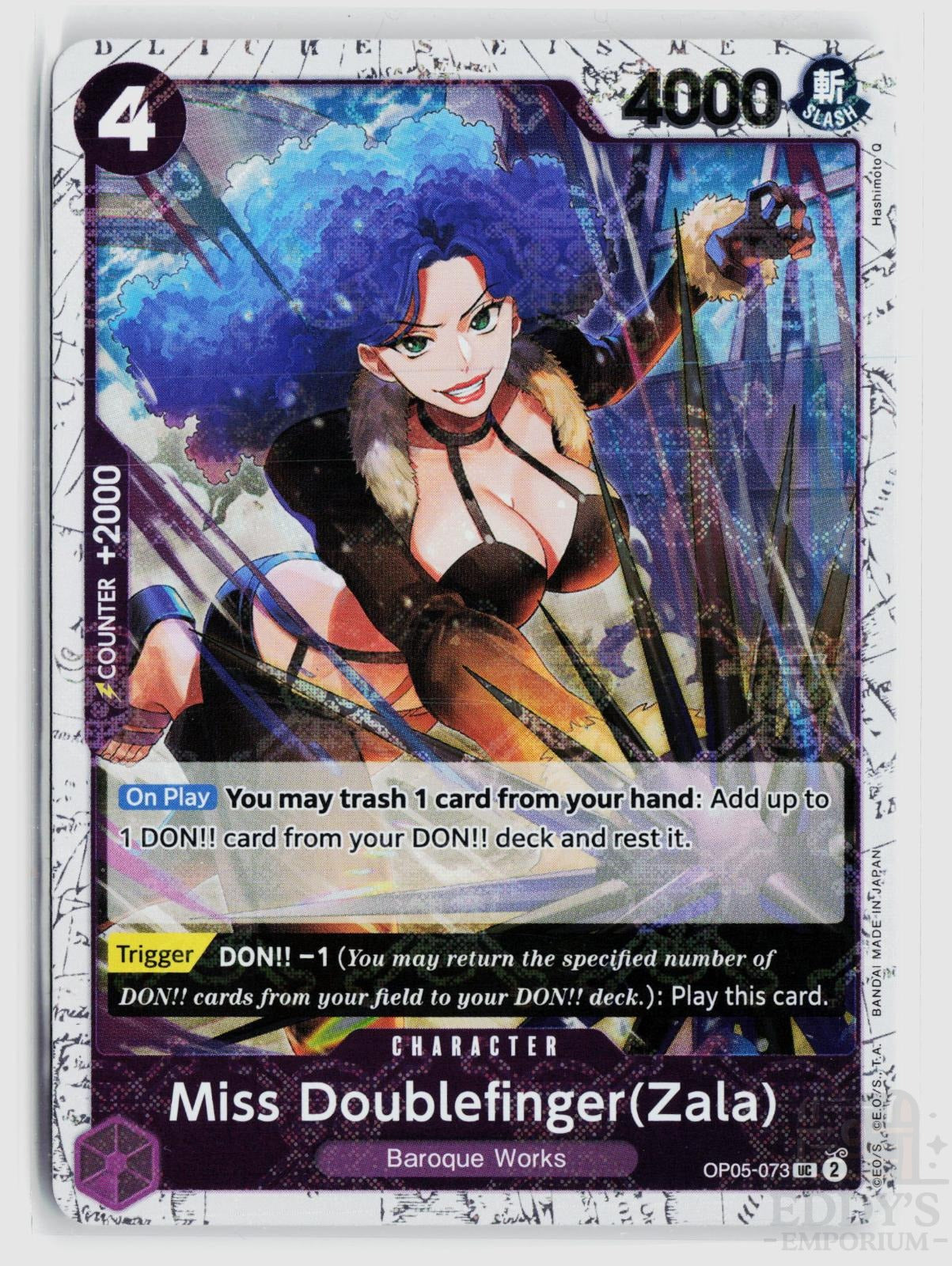 Miss Doublefinger(Zala) (Jolly Roger Foil) OP05-073 Premium Booster -The Best- One Piece