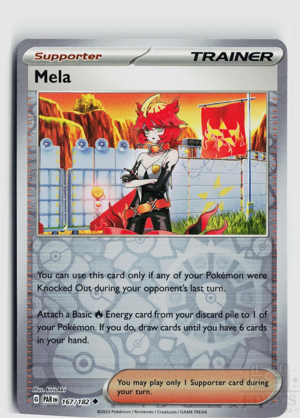 Mela 167/182 Paradox Rift Pokemon Reverse Holo Uncommon NM
