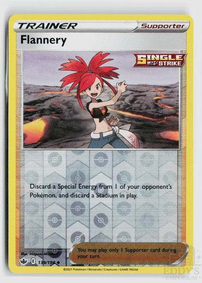 Flannery 139/198 Chilling Reign Pokemon Reverse Holo Uncommon NM