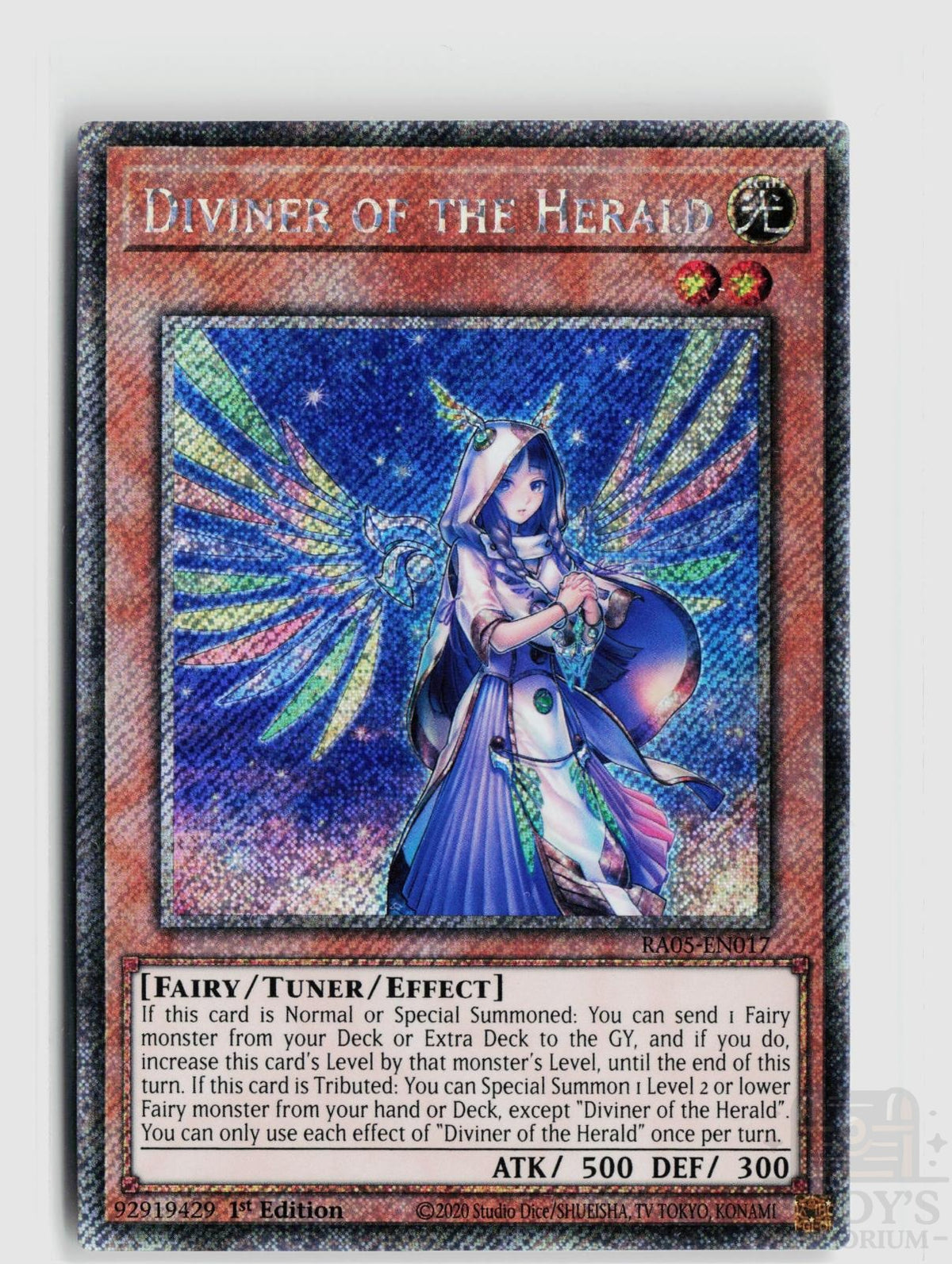Diviner of the Herald (Platinum Secret Rare) RA05-EN017 Rarity Collection 5 Yu-Gi-Oh 1st Edition NM
