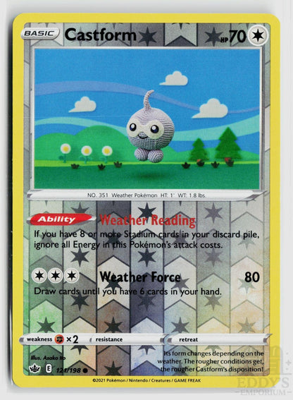 Castform 121/198 Chilling Reign Pokemon Reverse Holo Common NM
