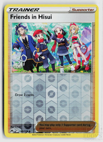 Friends in Hisui 130/159 Crown Zenith Pokemon Reverse Holo Uncommon NM