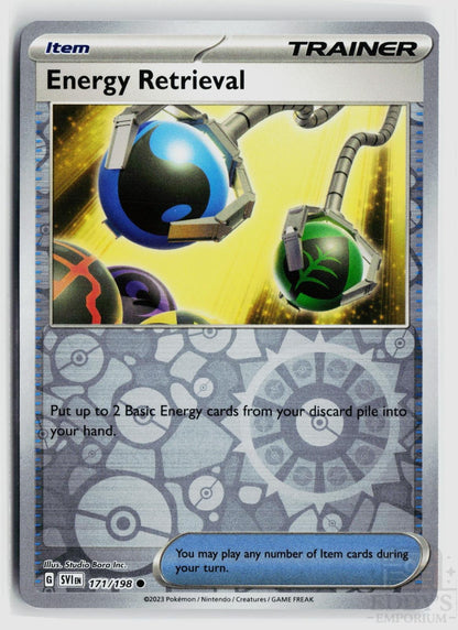 Energy Retrieval 171/198 Scarlet & Violet Pokemon Reverse Holo Common NM