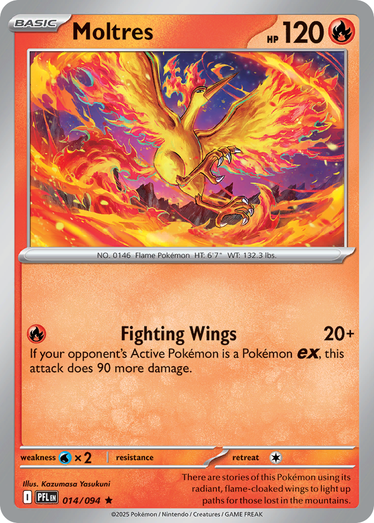 Moltres 014/094 Phantasmal Flames Pokemon Holo Rare