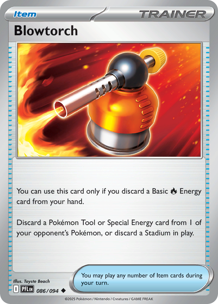 Blowtorch 086/094 Phantasmal Flames Pokemon Reverse Holo
