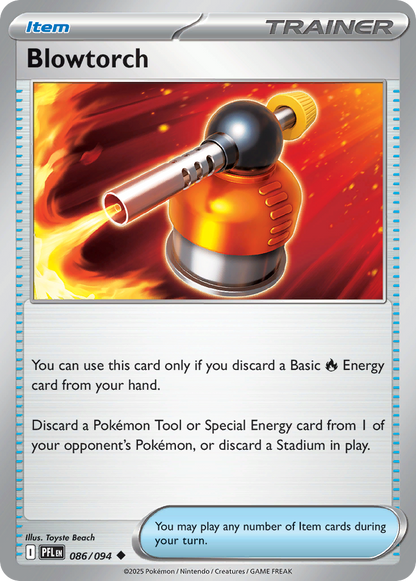 Blowtorch 086/094 Phantasmal Flames Pokemon Reverse Holo
