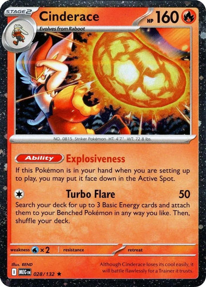 Cinderace (Cosmos Holo) 028/132 Blister Exclusives Pokemon Rare NM