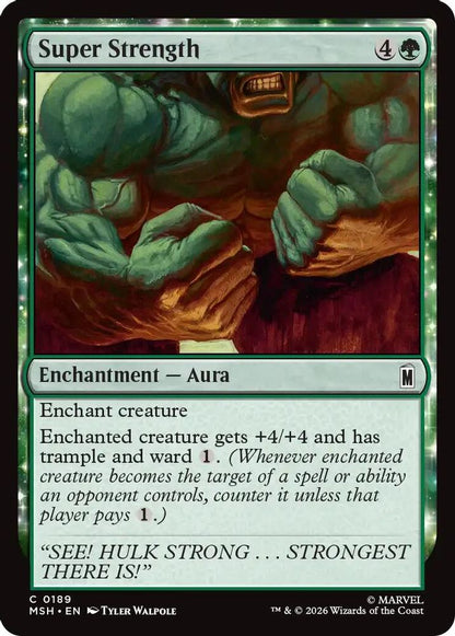 Super Strength 189 Marvel Super Heroes Magic: The Gathering Foil