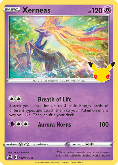 Xerneas 012/025 Celebrations Pokemon Holo Rare NM