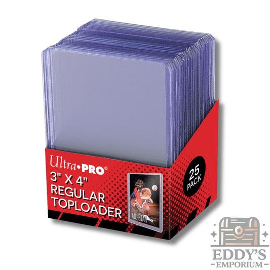 Ultra Pro 3" x 4" Clear Regular Toploaders for Standard Size Cards (25ct)