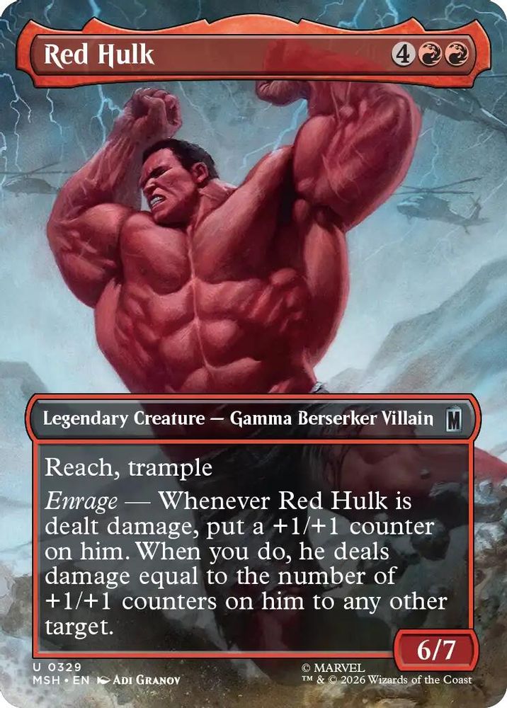 Red Hulk (Borderless) 329 Marvel Super Heroes Magic: The Gathering Uncommon