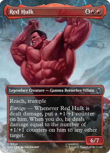 Red Hulk (Borderless) 329 Marvel Super Heroes Magic: The Gathering Uncommon