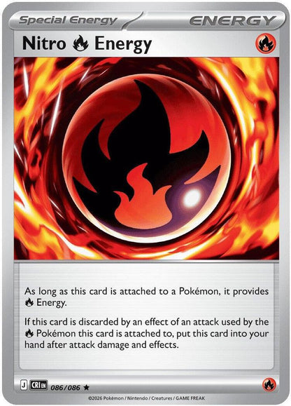 Nitro R Energy 086/086 Chaos Rising Pokemon Holo Rare NM
