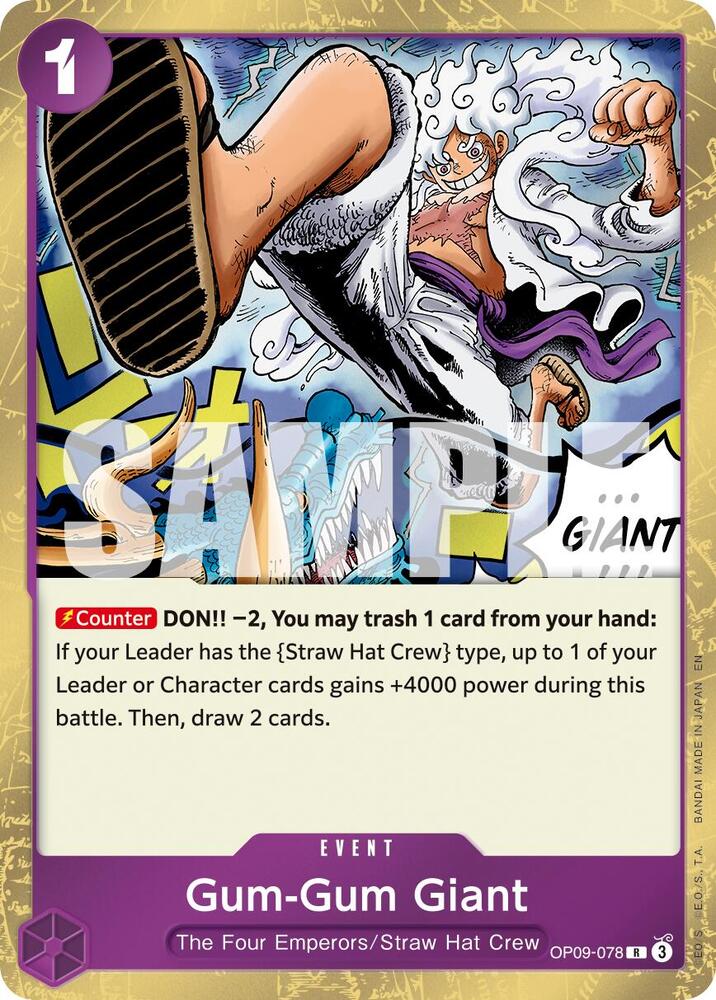 Gum-Gum Giant (Reprint) OP09-078 Premium Booster -The Best- Vol. 2 One Piece Foil
