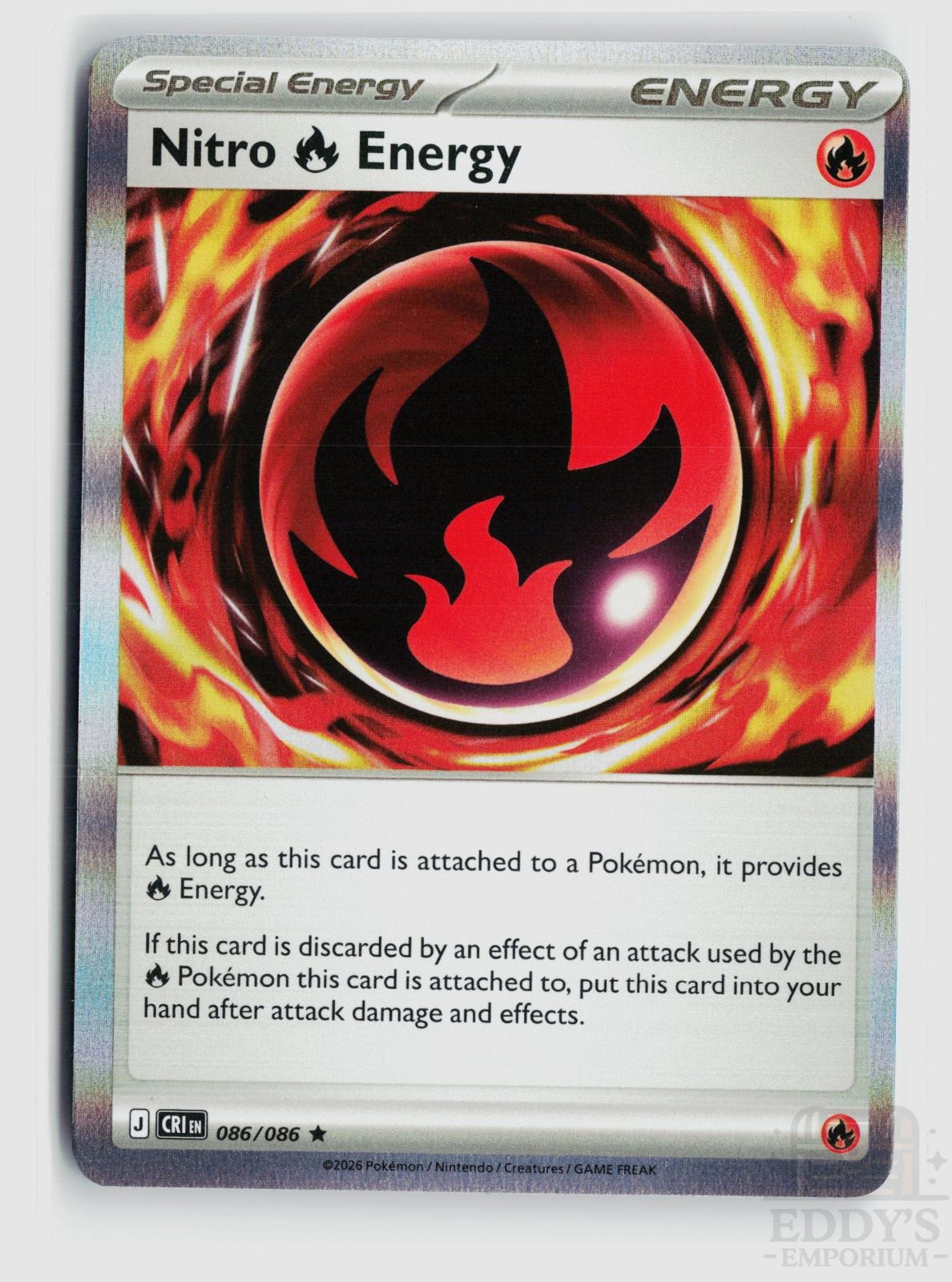 Nitro R Energy 086/086 Chaos Rising Pokemon Holo Rare NM