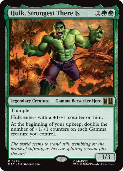 Hulk, Strongest There Is 724 Commander: Marvel Super Heroes Magic: The Gathering