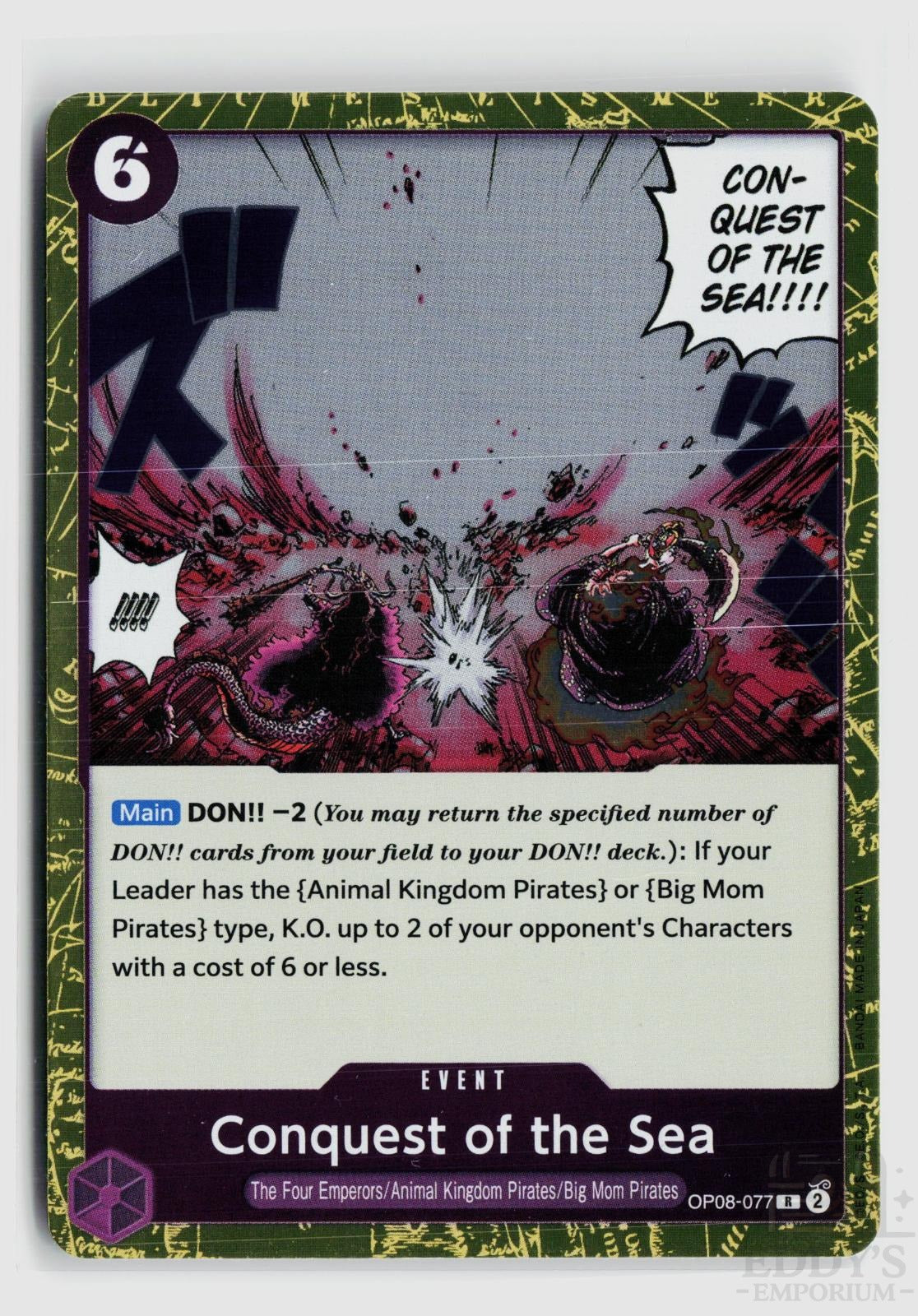 Conquest of the Sea OP08-077 Two Legends One Piece Foil Rare