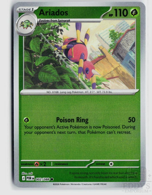 Ariados 002/088 Perfect Order Pokemon Reverse Holo