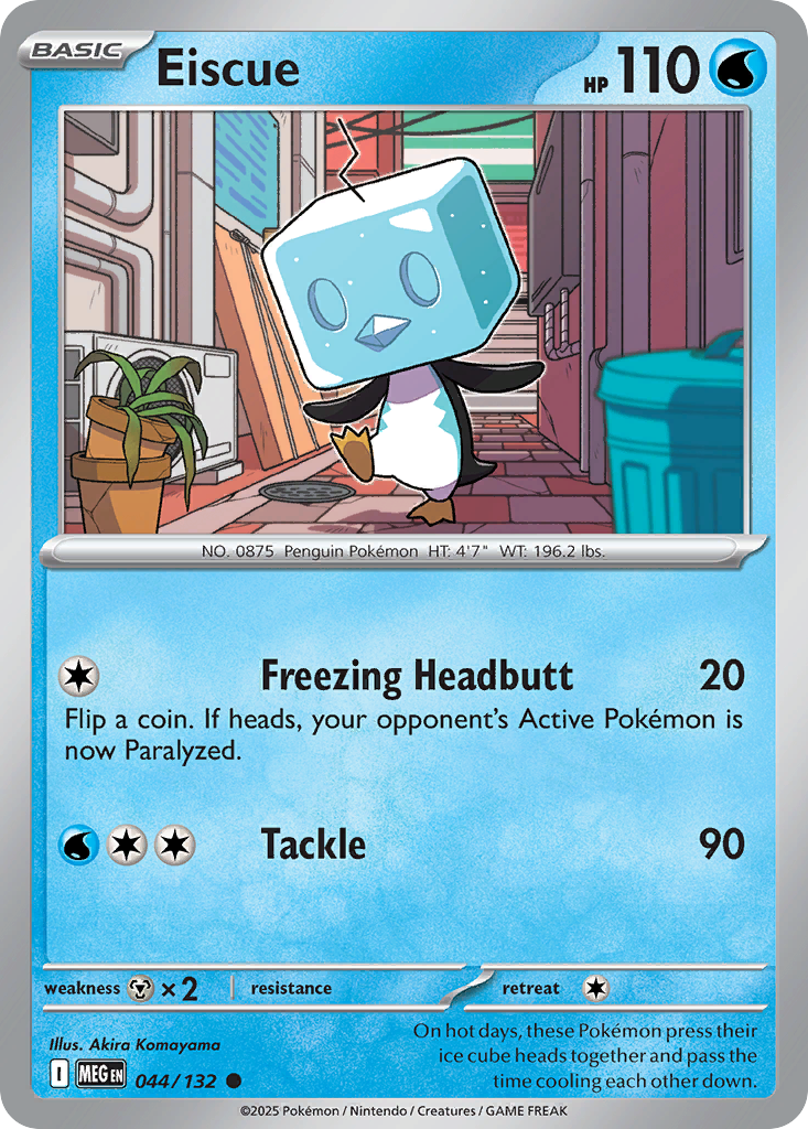 Eiscue 044/132 Mega Evolution Pokemon Reverse Holo Common NM