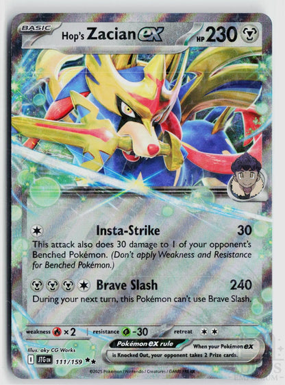 Hop's Zacian ex 111/159 Journey Together Pokemon Holo Double Rare