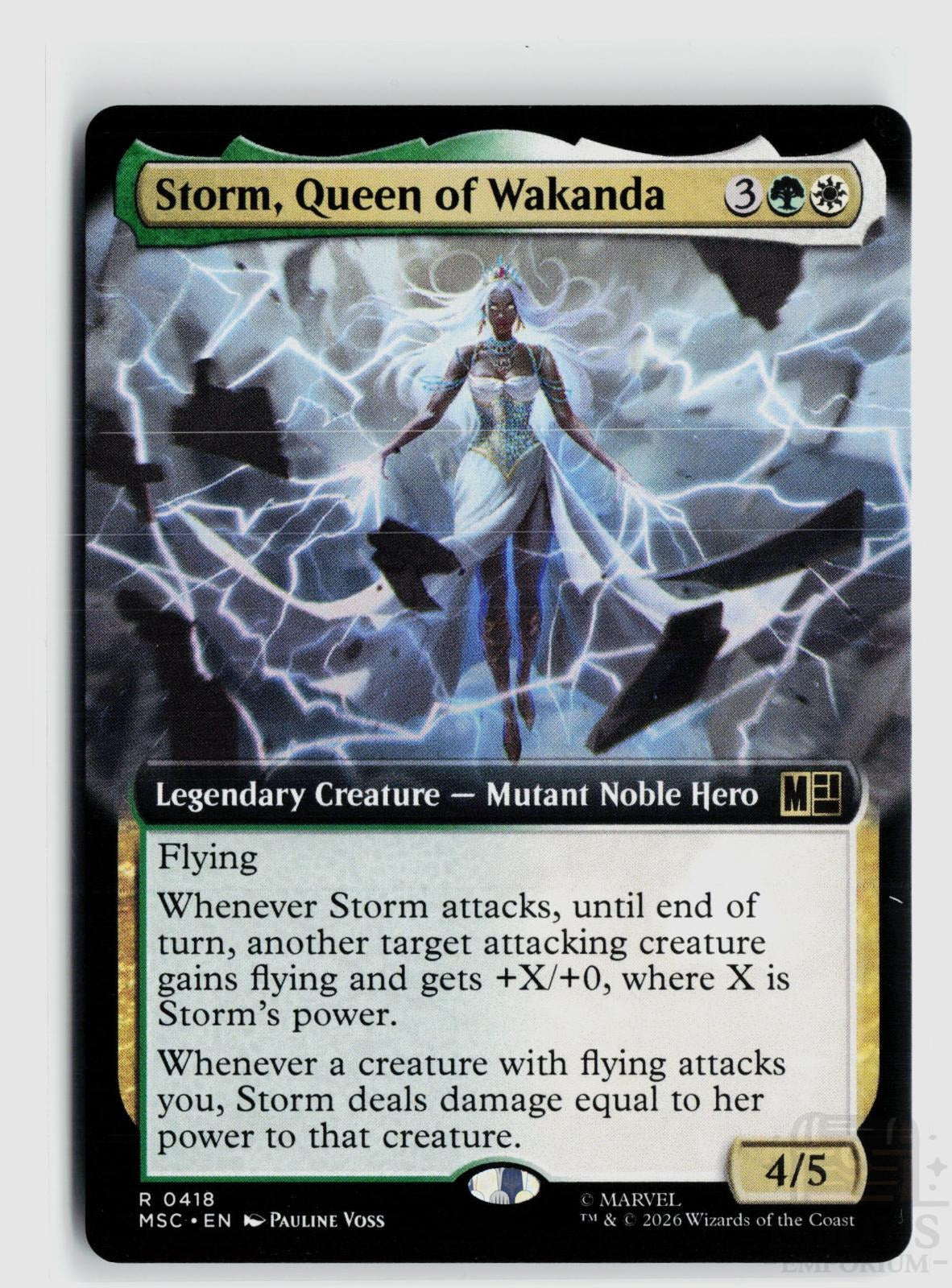Storm, Queen of Wakanda (Extended Art) 418 Commander: Marvel Super Heroes Magic: The Gathering