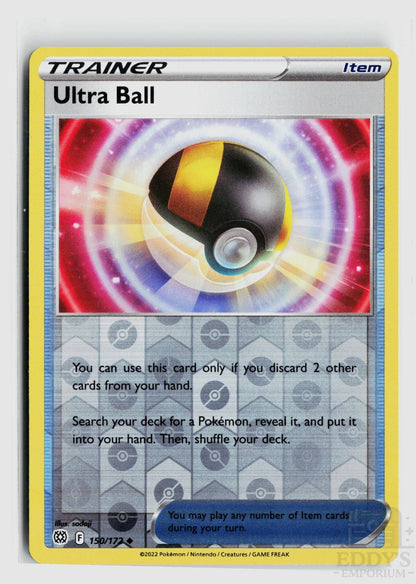 Ultra Ball 150/172 Brilliant Stars Pokemon Reverse Holo Uncommon NM