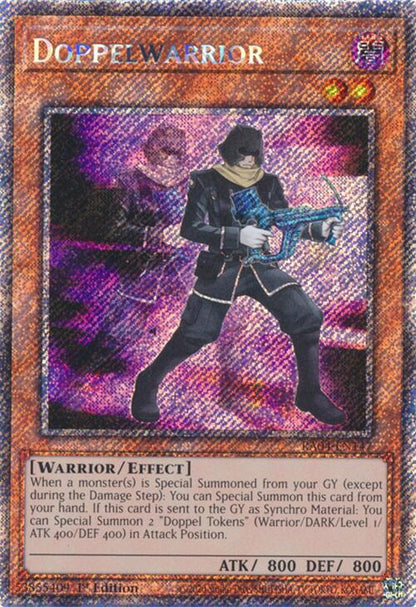 Doppelwarrior (Platinum Secret Rare) RA04-EN147 Quarter Century Stampede Yu-Gi-Oh 1st Edition NM