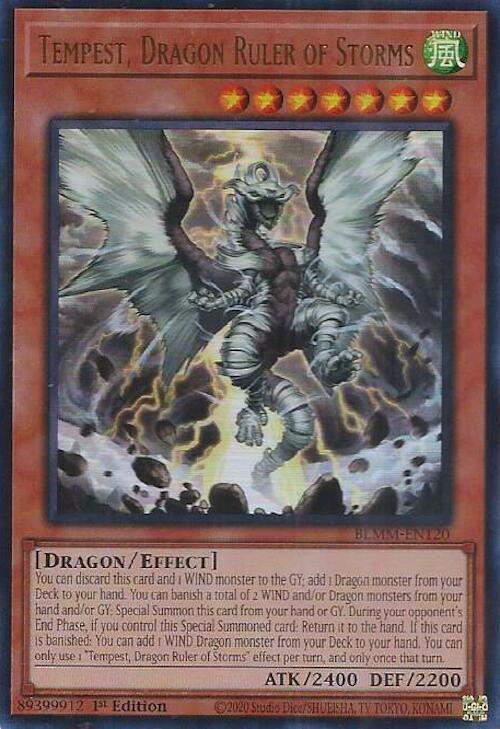 Tempest, Dragon Ruler of Storms BLMM-EN120 Battles of Legend: Monster Mayhem Yu-Gi-Oh 1st Edition NM