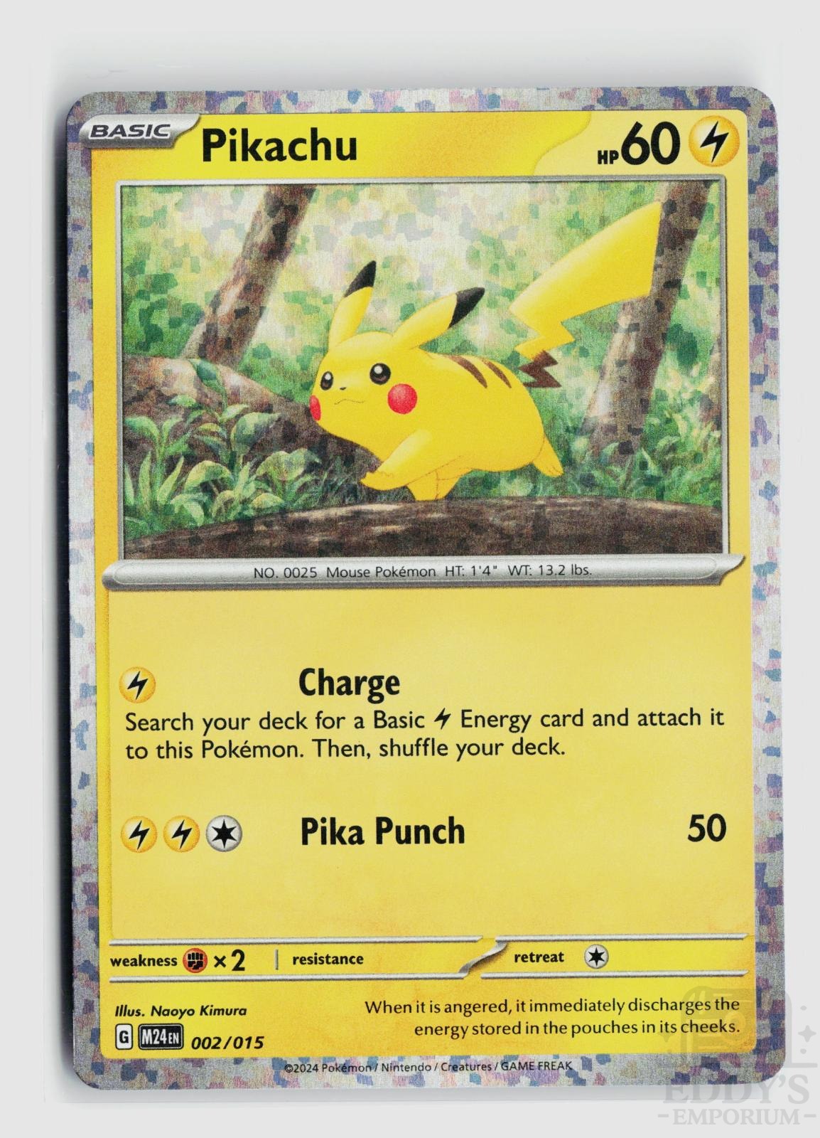 Pikachu 002/015 McDonald's Promos 2024 Pokemon Holo Promo