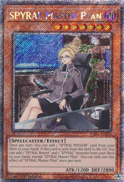 SPYRAL Master Plan (Platinum Secret Rare) RA04-EN276 Quarter Century Stampede Yu-Gi-Oh 1st Edition NM