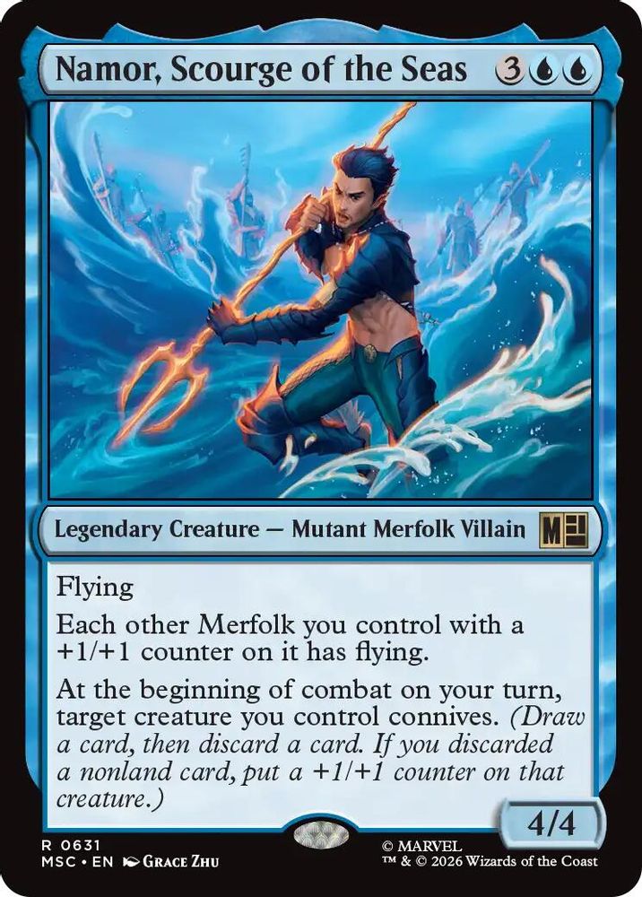 Namor, Scourge of the Seas 631 Commander: Marvel Super Heroes Magic: The Gathering