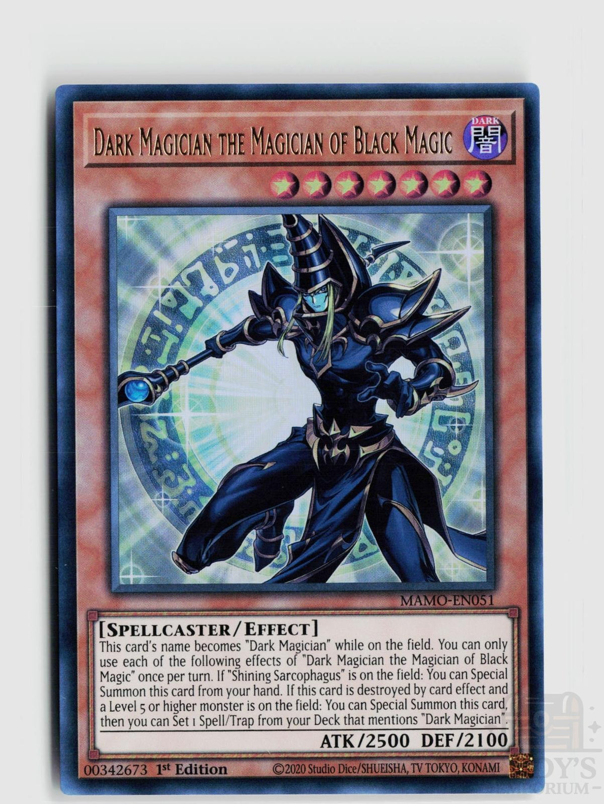 Dark Magician the Magician of Black Magic MAMO-EN051 Magnificent Monsters Yu-Gi-Oh 1st Edition NM