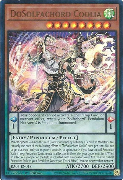 DoSolfachord Coolia (Ultra Rare) RA05-EN018 Rarity Collection 5 Yu-Gi-Oh 1st Edition NM