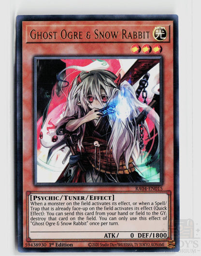 Ghost Ogre & Snow Rabbit (UR) RA04-EN015 Quarter Century Stampede Yu-Gi-Oh 1st Edition NM