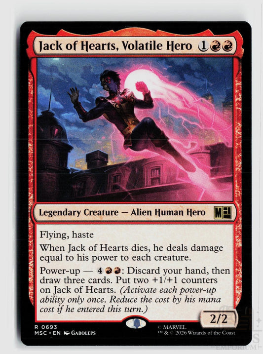Jack of Hearts, Volatile Hero 693 Commander: Marvel Super Heroes Magic: The Gathering