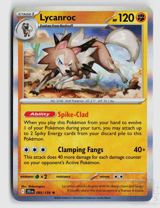 Lycanroc 085/159 Journey Together Pokemon Holo