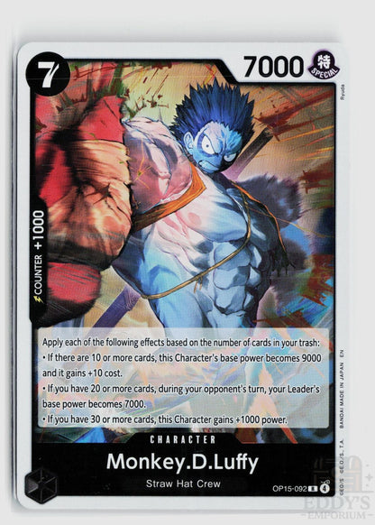 Monkey.D.Luffy OP15-092 Adventure on Kami's Island One Piece Foil Rare