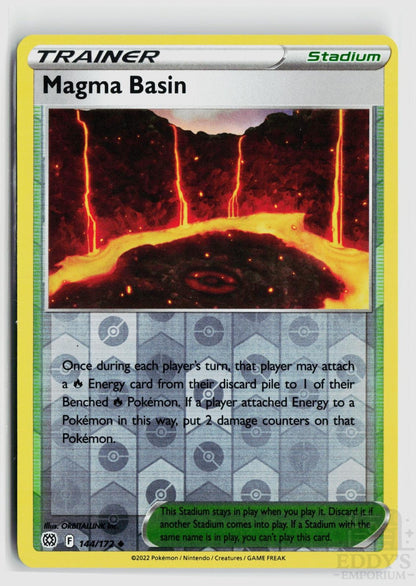 Magma Basin 144/172 Brilliant Stars Pokemon Reverse Holo Uncommon NM